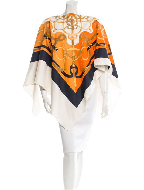 hermes silk poncho|hermes poncho for sale.